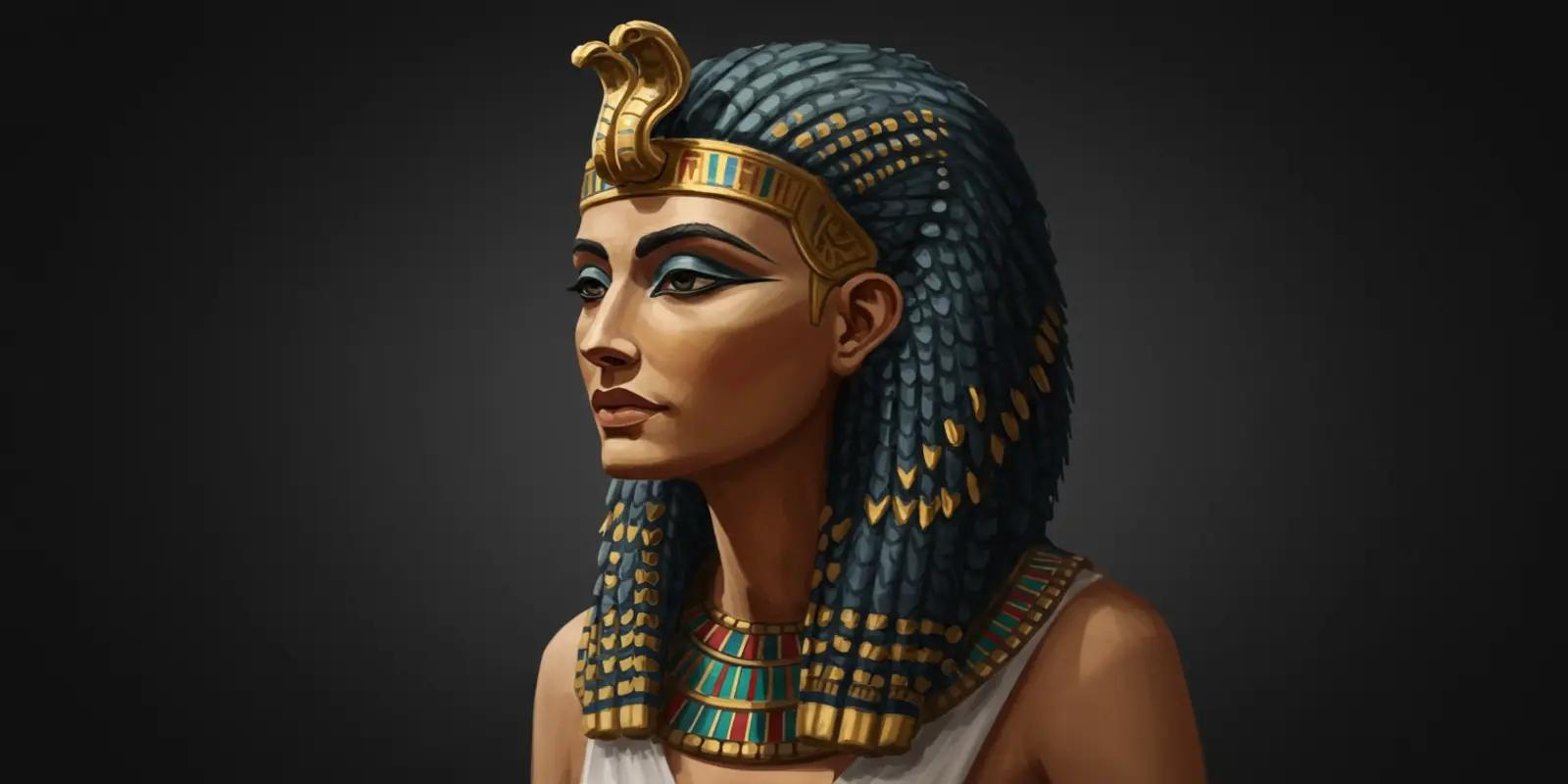 Digital portrait of Cleopatra.