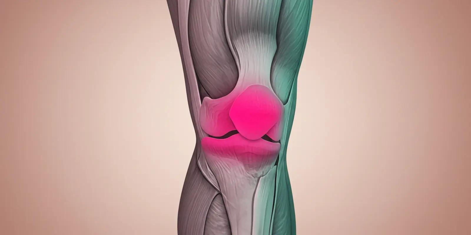 An illustration highlighting the patella (kneecap) in the knee joint.