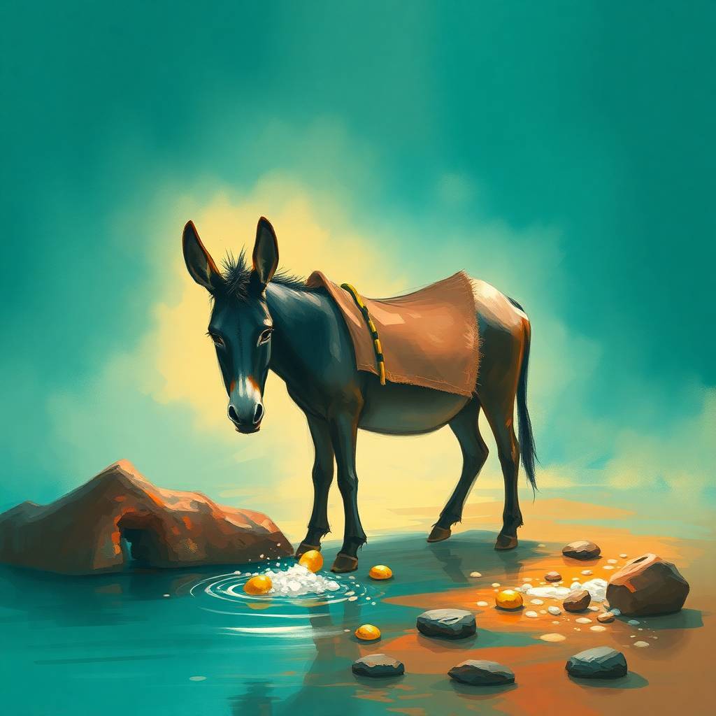 The Donkey and the Salt