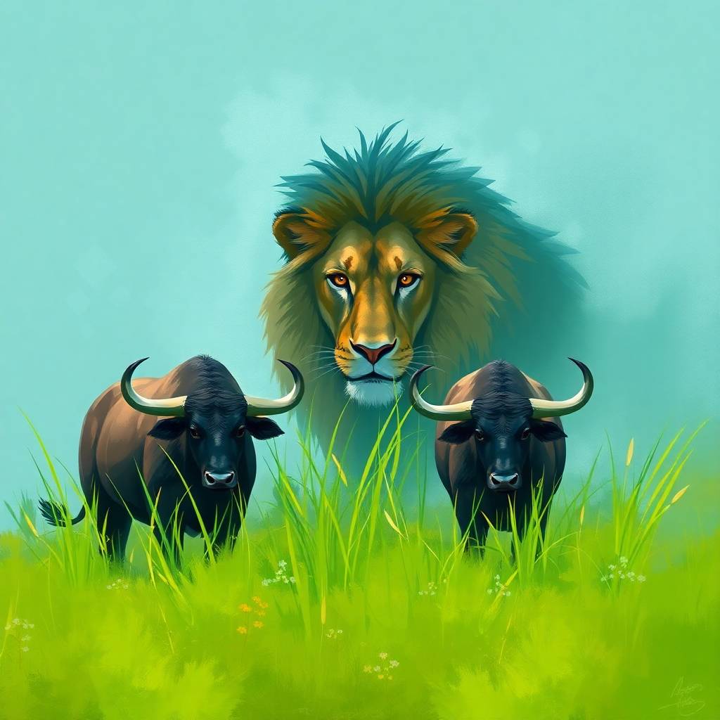The Lion and the Bulls