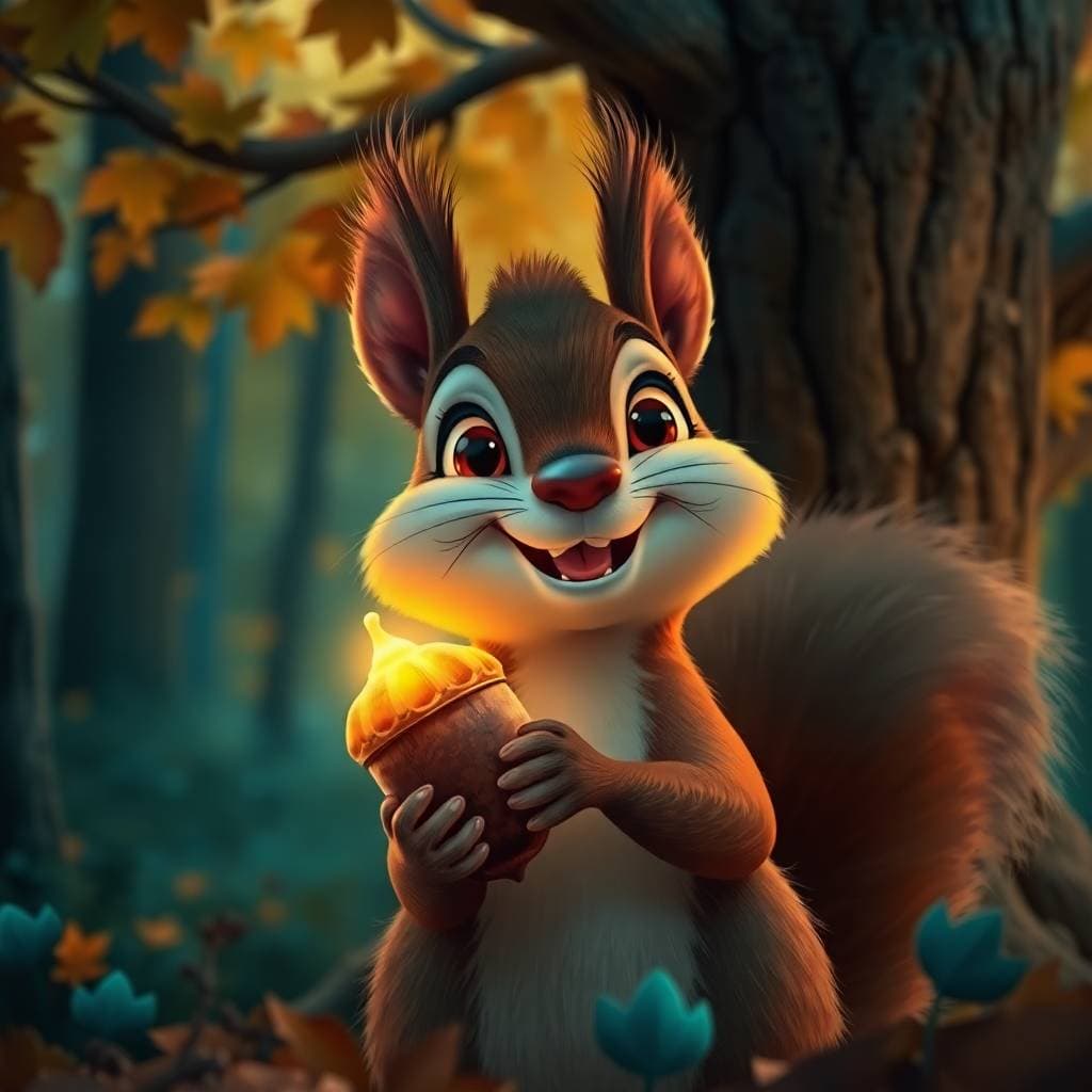 Sammy the Squirrel and the Shiny Acorn