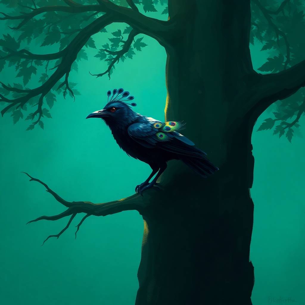 The Crow and the Peacock’s Feather